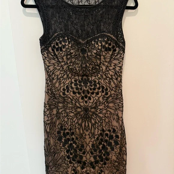 Sue Wong Dresses | Sue Wong Black Lace Sleeveless Sheath Mini Dress | Color: Black | Size: 0 | Alicraw's Closet